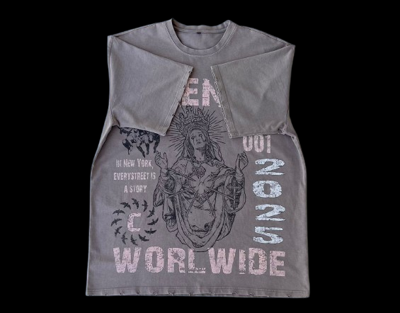 Cerencia WorlWide Distressed Tee Gray