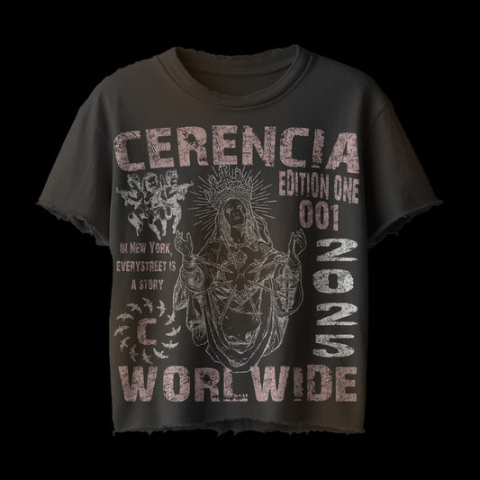 Cerencia WorlWide Distressed Tee Black